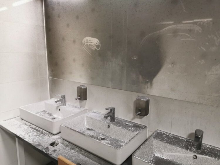 łazienka po pożarze